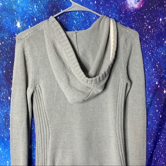 Nollie- Gray Knit Zip Sweater Long Sleeve Medium - Picture 6 of 11